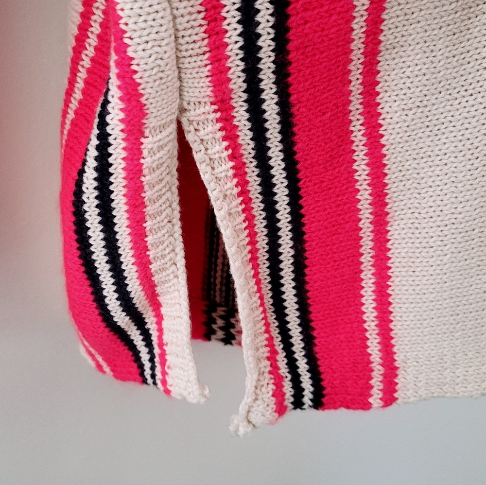 Torrid || 00 Neon Pink Stripe Baja Hoodie - Picture 4 of 11